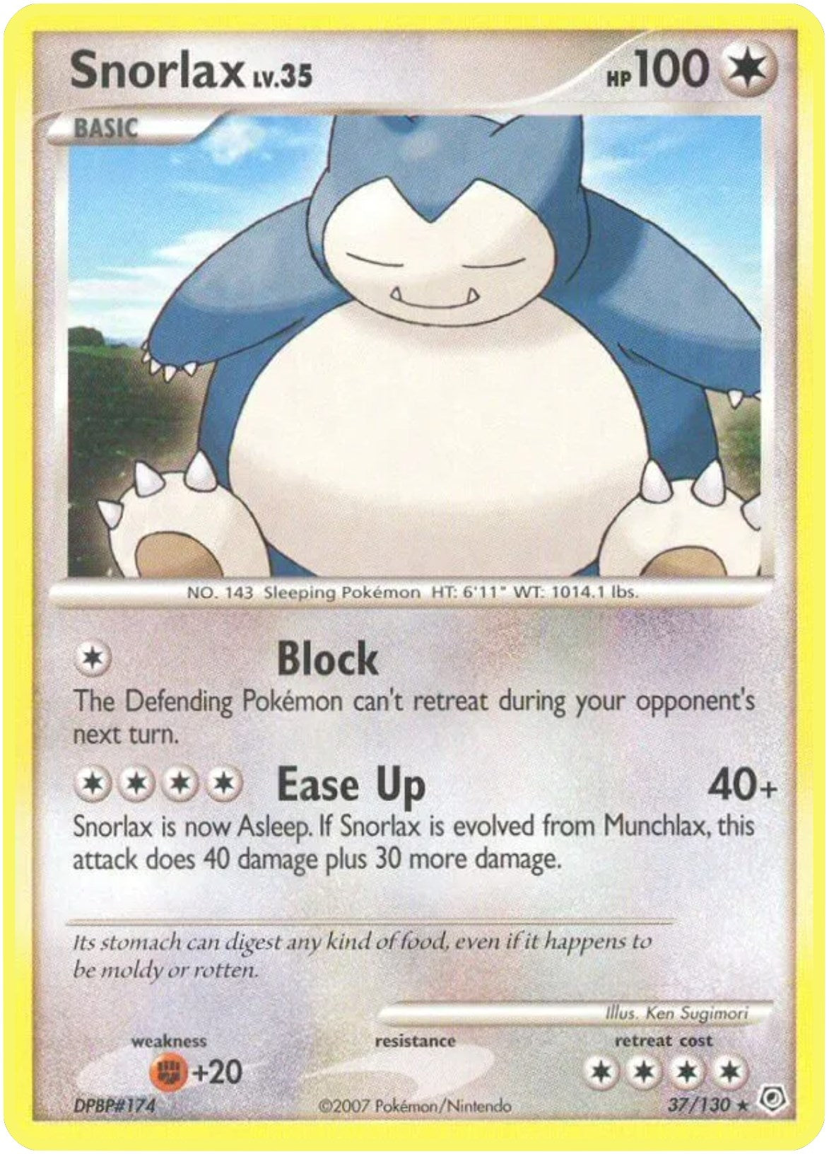 Image for Snorlax (37/130) (Diamond and Pearl) (DP) - Pokemon