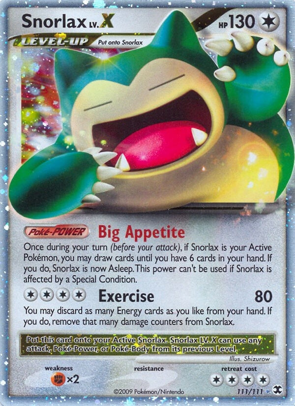 Image for Snorlax Lv.X (111/111) (Rising Rivals) (RR) - Pokemon