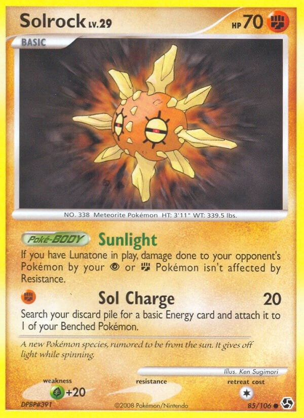 Image for Solrock (85/106) (Great Encounters) (GE) - Pokemon
