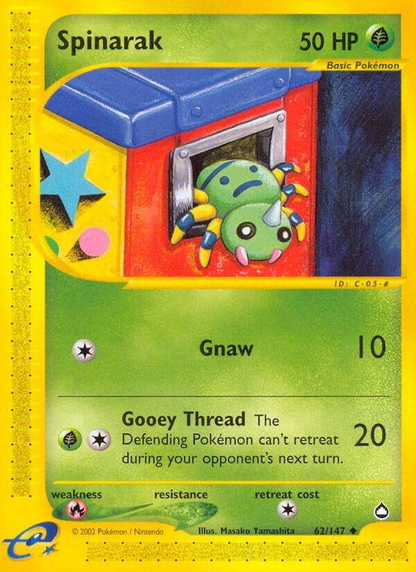 Image for Spinarak (62) (062/147) (Aquapolis) (AQ) - Pokemon