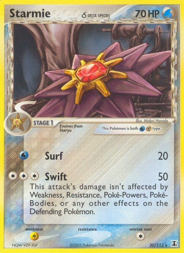 Image for Starmie - 030/113 (Delta Species) (30/113) (EX Delta Species) (DS) - Pokemon