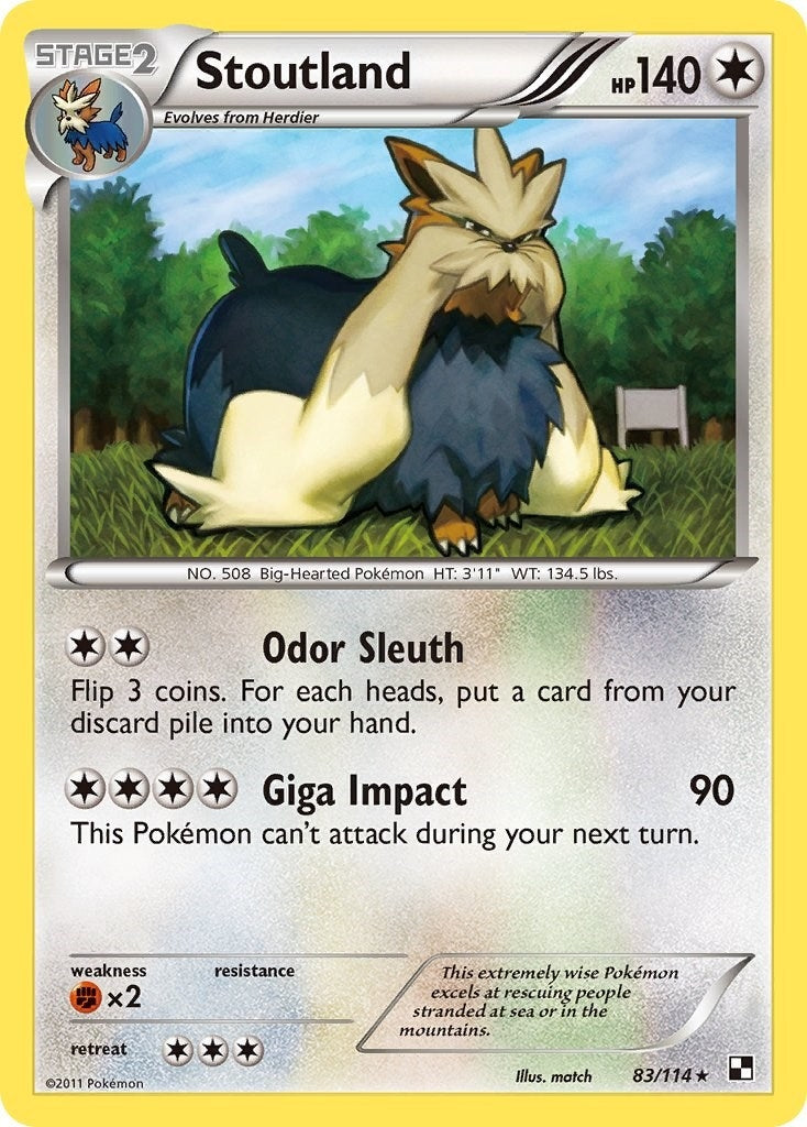 Image for Stoutland (83/114) (Black and White) (BLW) - Pokemon