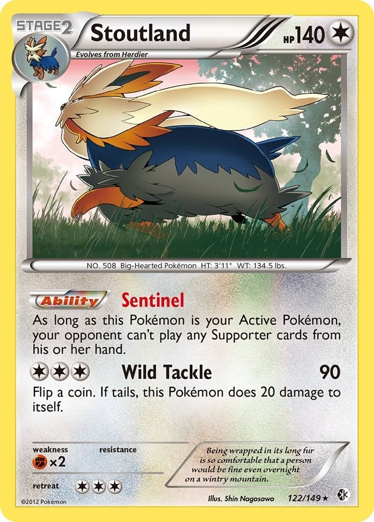 Image for Stoutland (122/149) (Boundaries Crossed) (BCR) - Pokemon