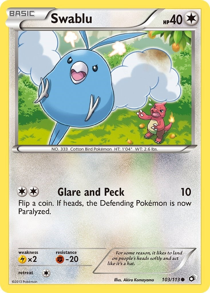 Image for Swablu (103/113) (Legendary Treasures) (LTR) - Pokemon