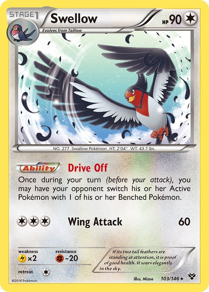 Image for Swellow (103/146) (XY Base Set) (XY) - Pokemon