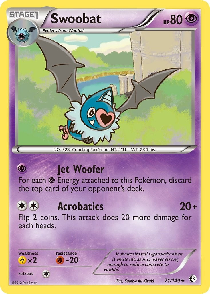 Image for Swoobat (71/149) (Boundaries Crossed) (BCR) - Pokemon