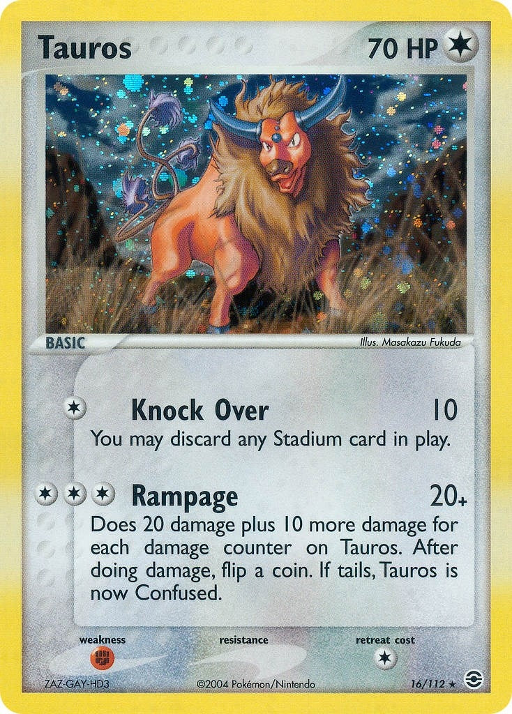 Image for Tauros (16/112) (EX FireRed & LeafGreen) (RG) - Pokemon