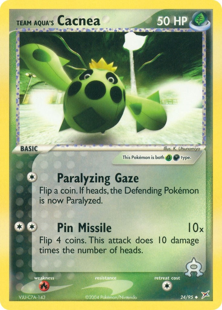 Image for Team Aqua's Cacnea (24/95) (EX Team Magma vs Team Aqua) (MA) - Pokemon