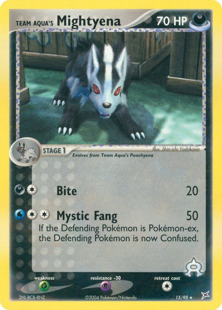 Image for Team Aqua's Mightyena (15/95) (EX Team Magma vs Team Aqua) (MA) - Pokemon