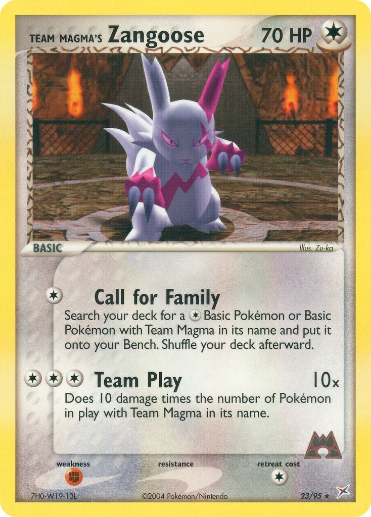 Image for Team Magma's Zangoose (23/95) (EX Team Magma vs Team Aqua) (MA) - Pokemon