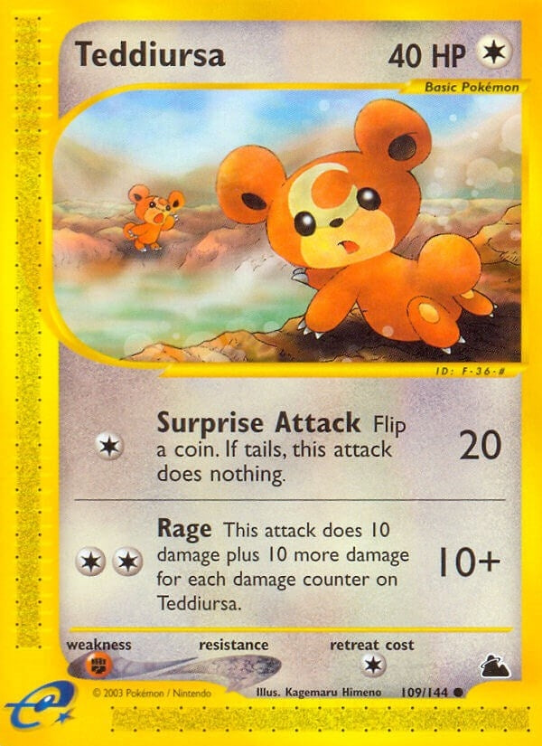 Image for Teddiursa (109/144) (Skyridge) (SK) - Pokemon