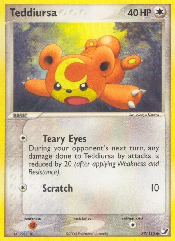 Image for Teddiursa (77/115) (EX Unseen Forces) (UF) - Pokemon