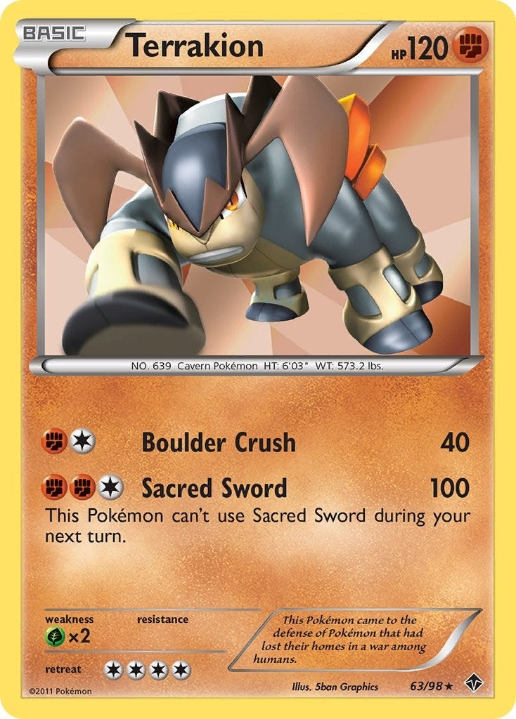 Image for Terrakion (63/98) (Emerging Powers) (EPO) - Pokemon