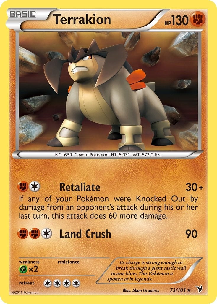 Image for Terrakion (73/101) (Noble Victories) (NVI) - Pokemon