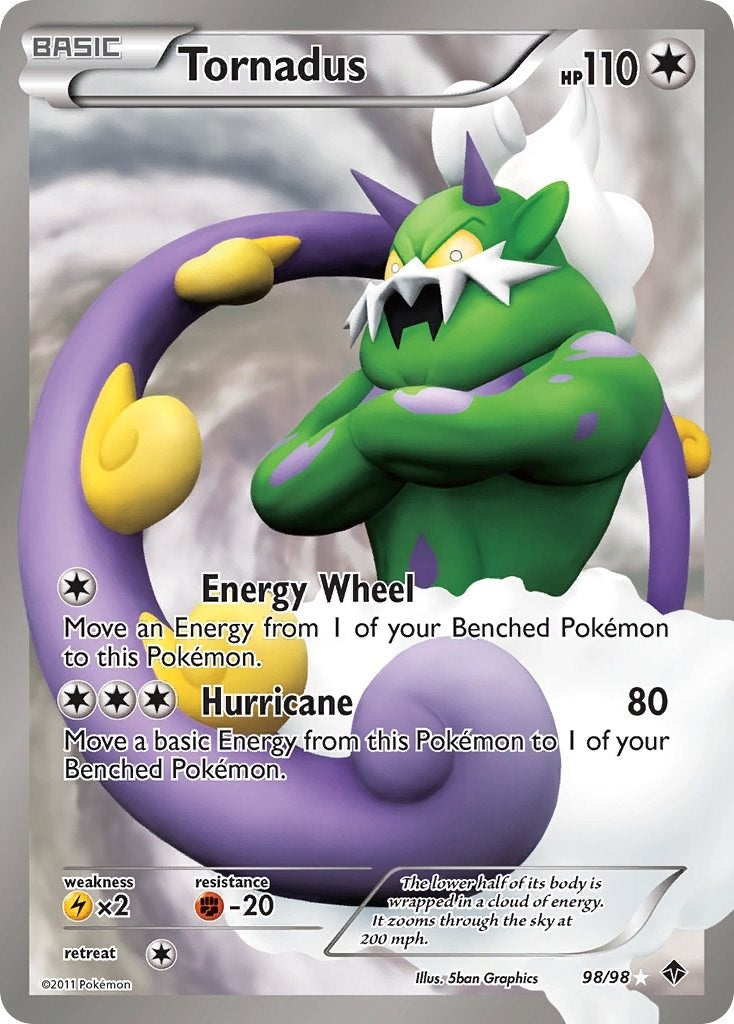 Image for Tornadus (98 Full Art) (98/98) (Emerging Powers) (EPO) - Pokemon