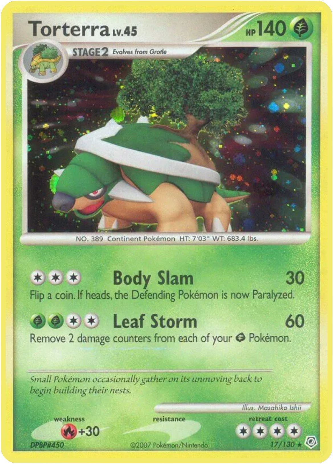 Image for Torterra (17/130) (Diamond and Pearl) (DP) - Pokemon