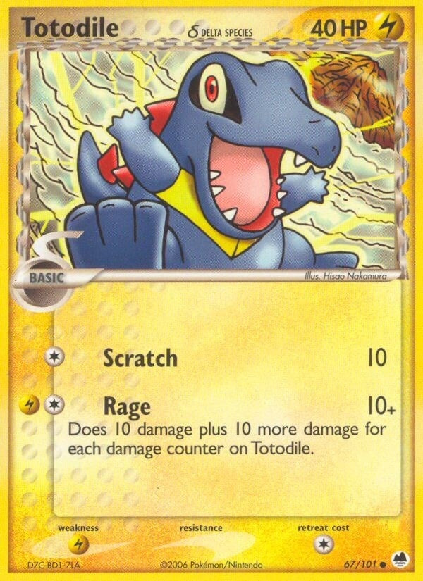 Image for Totodile (Delta Species) (67/101) (EX Dragon Frontiers) (DF) - Pokemon