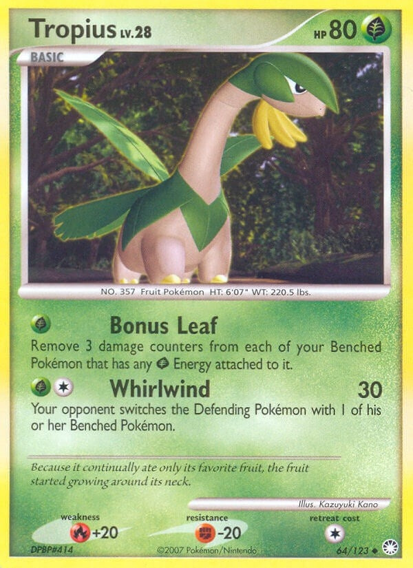 Image for Tropius (64/123) (Mysterious Treasures) (MT) - Pokemon