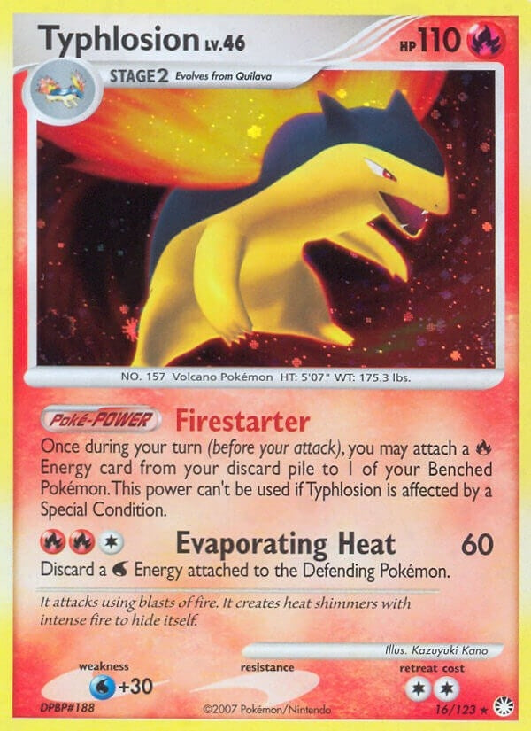 Image for Typhlosion (16/123) (Mysterious Treasures) (MT) - Pokemon