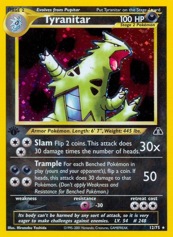 Image for Tyranitar (12) (12/75) (Neo Discovery) (N2) - Pokemon