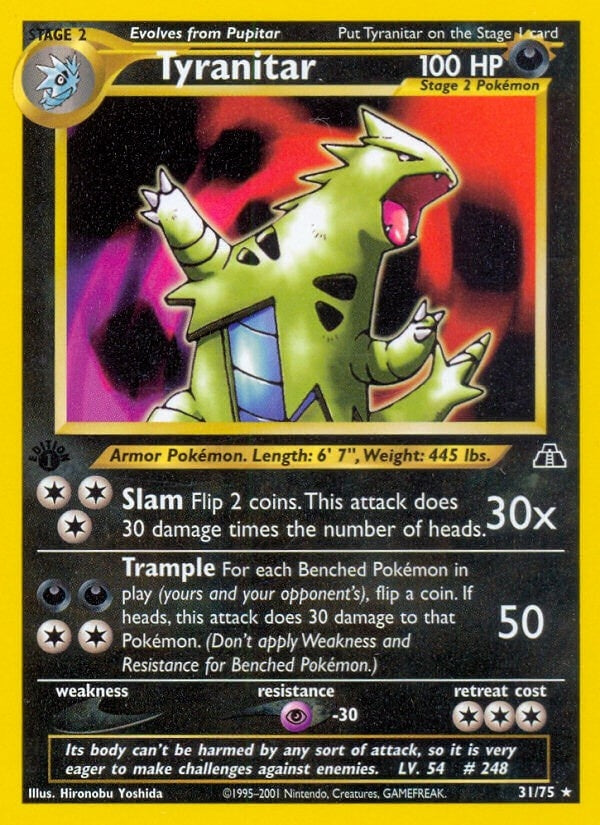 Image for Tyranitar (31) (31/75) (Neo Discovery) (N2) - Pokemon