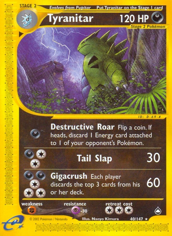 Image for Tyranitar (040/147) (Aquapolis) (AQ) - Pokemon