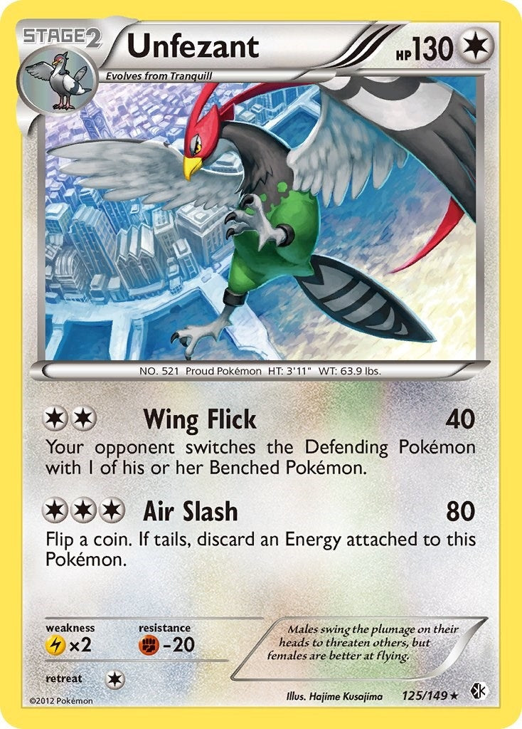 Image for Unfezant (125/149) (Boundaries Crossed) (BCR) - Pokemon