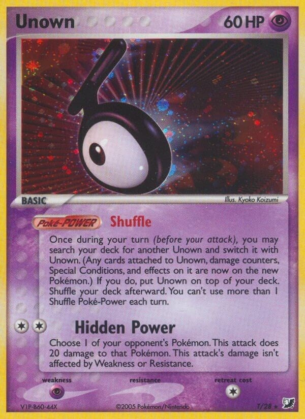 Image for Unown (T) (T/28) (EX Unseen Forces) (UF) - Pokemon