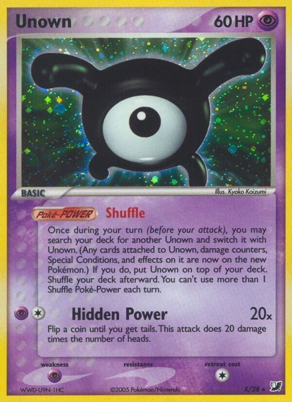 Image for Unown (X) (X/28) (EX Unseen Forces) (UF) - Pokemon