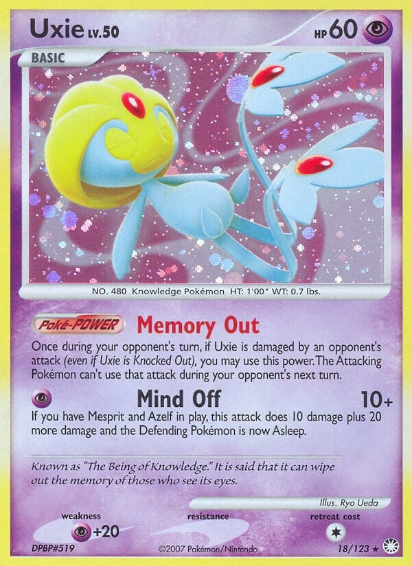 Image for Uxie (18/123) (Mysterious Treasures) (MT) - Pokemon