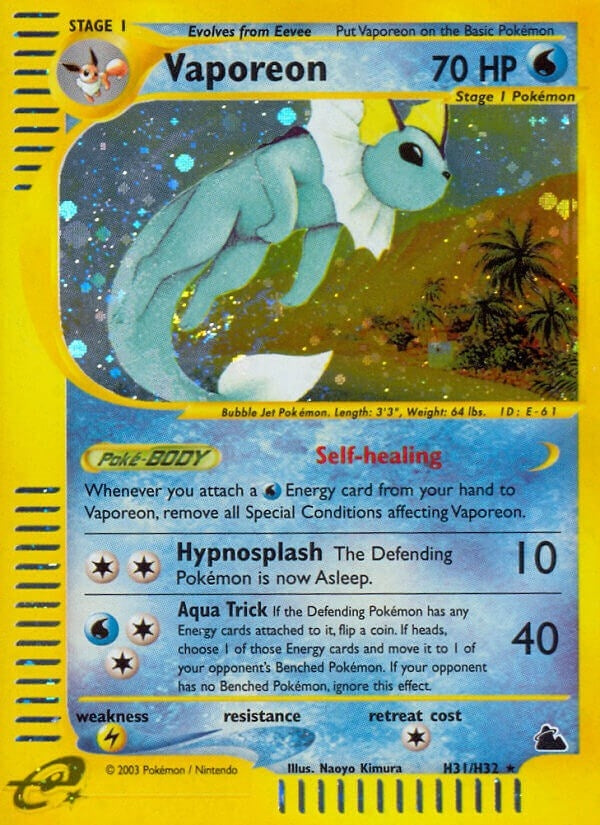 Image for Vaporeon (H31) (H31/H32) (Skyridge) (SK) - Pokemon