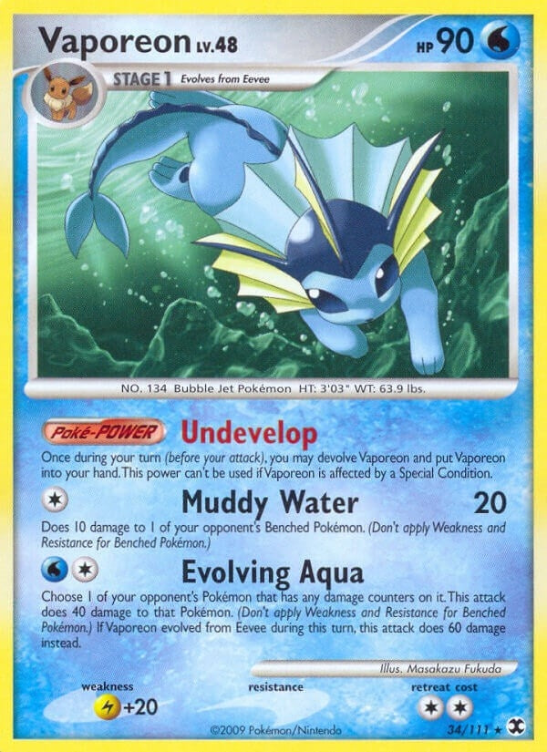 Image for Vaporeon (34/111) (Rising Rivals) (RR) - Pokemon