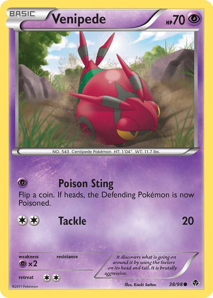 Image for Venipede (38/98) (Emerging Powers) (EPO) - Pokemon