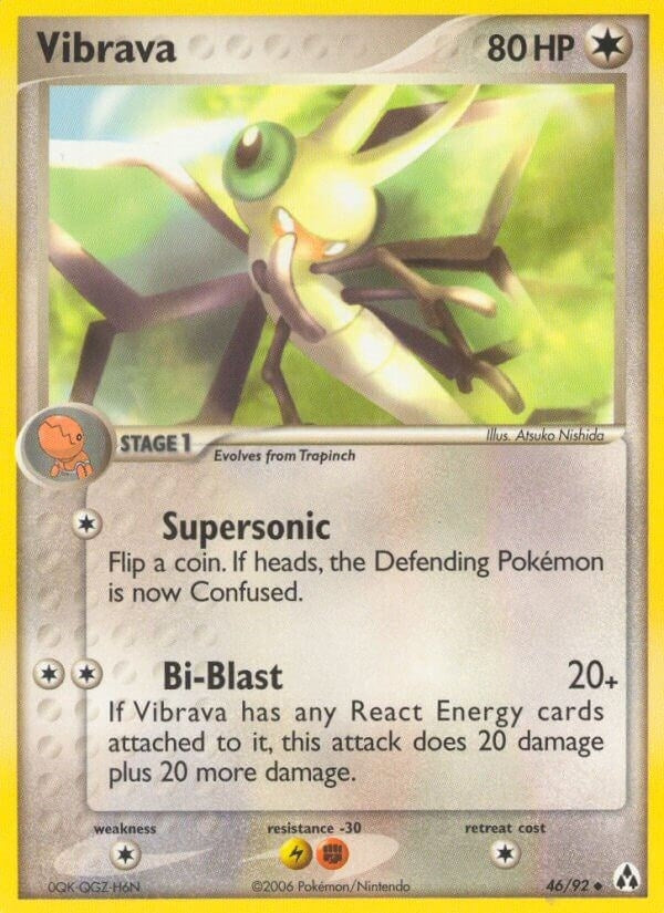 Image for Vibrava (46/92) (EX Legend Maker) (LM) - Pokemon