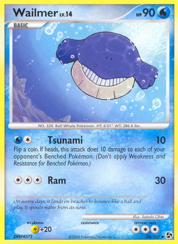 Image for Wailmer (58/106) (Great Encounters) (GE) - Pokemon