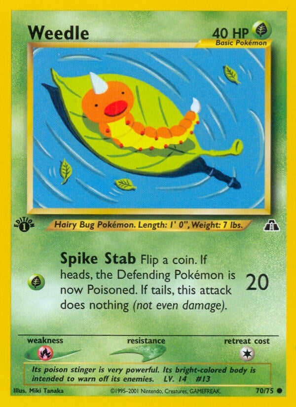Image for Weedle (70/75) (Neo Discovery) (N2) - Pokemon