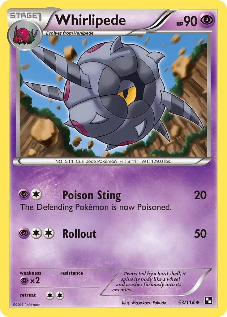 Image for Whirlipede (53/114) (Black and White) (BLW) - Pokemon