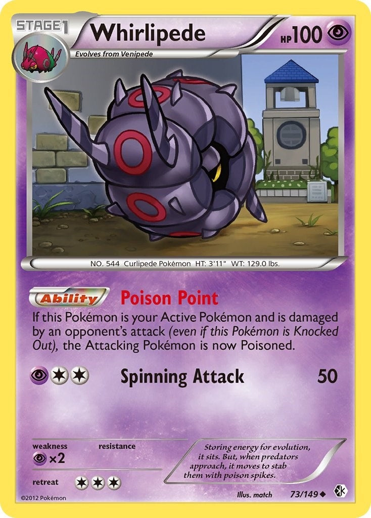 Image for Whirlipede (73/149) (Boundaries Crossed) (BCR) - Pokemon