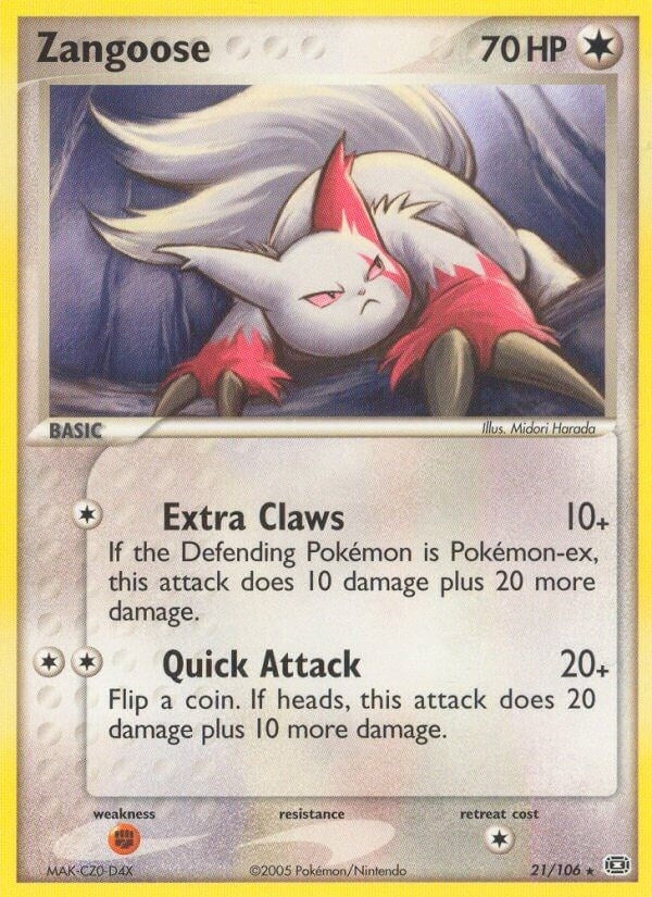 Image for Zangoose (21/106) (EX Emerald) (EM) - Pokemon