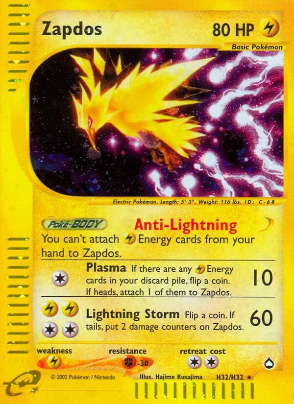 Image for Zapdos (H32) (H32/H32) (Aquapolis) (AQ) - Pokemon