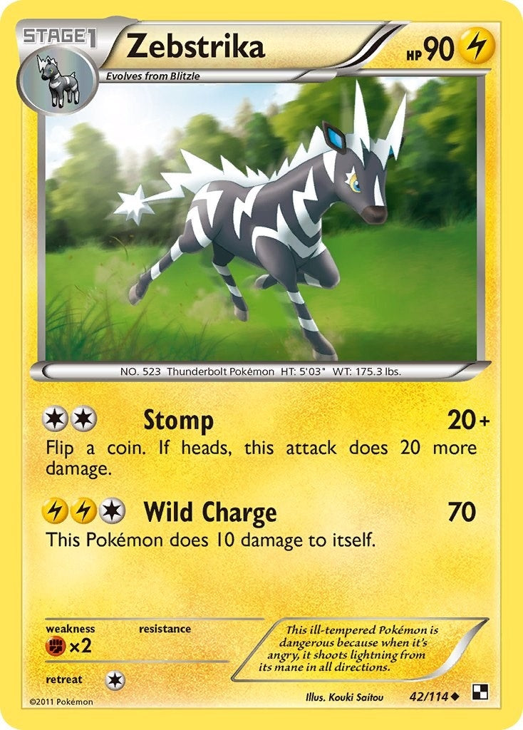 Image for Zebstrika (42) (42/114) (Black and White) (BLW) - Pokemon