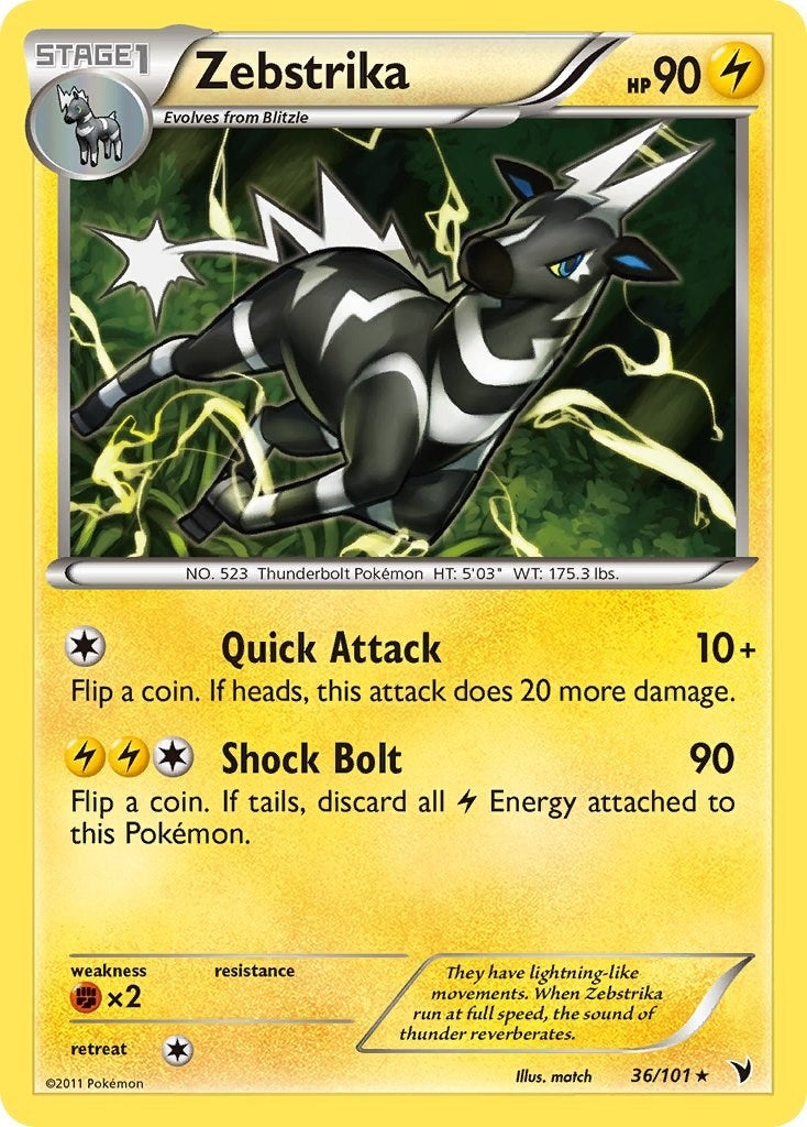 Image for Zebstrika (36/101) (Noble Victories) (NVI) - Pokemon