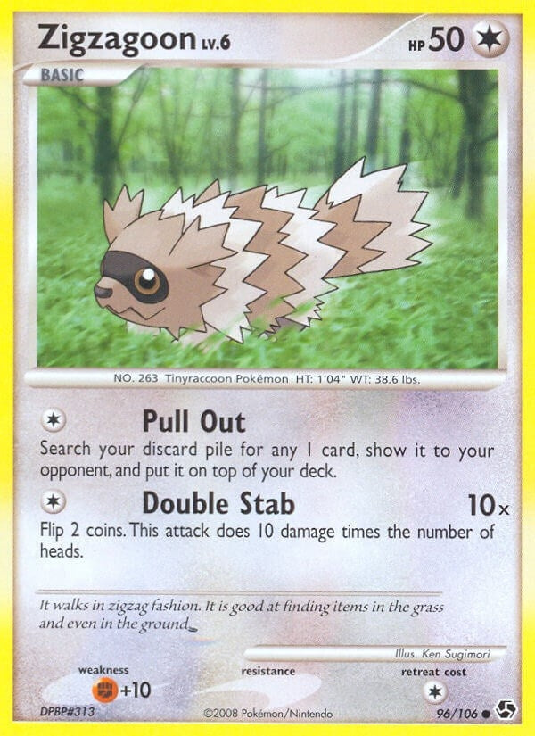 Image for Zigzagoon (96/106) (Great Encounters) (GE) - Pokemon