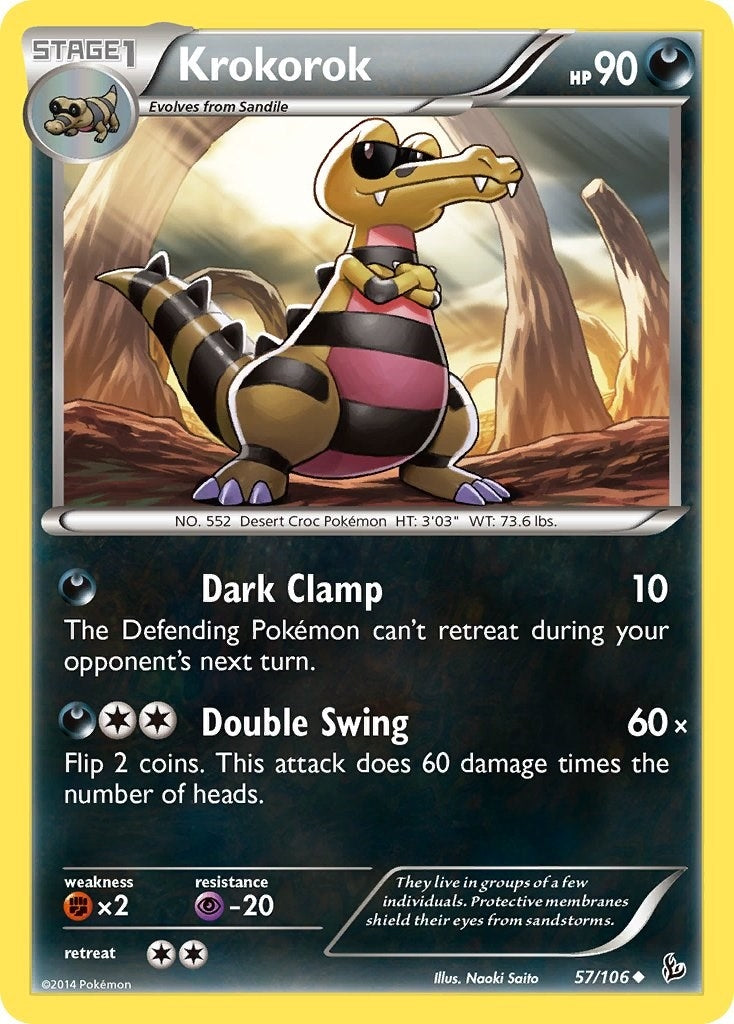 Image for Krokorok (57/106) (XY - Flashfire) (FLF) - Pokemon