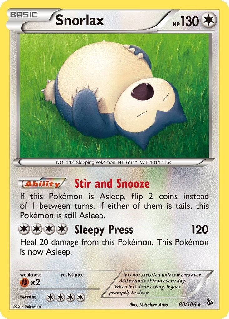 Image for Snorlax (80/106) (XY - Flashfire) (FLF) - Pokemon