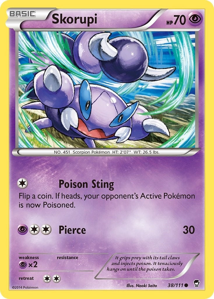 Image for Skorupi (38/111) (XY - Furious Fists) (FFI) - Pokemon