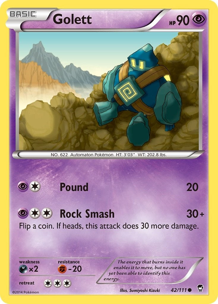 Image for Golett (42/111) (XY - Furious Fists) (FFI) - Pokemon
