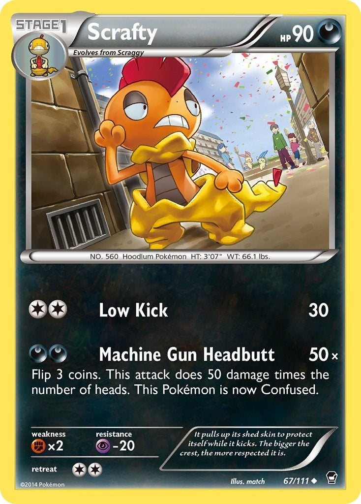 Image for Scrafty (67/111) (XY - Furious Fists) (FFI) - Pokemon