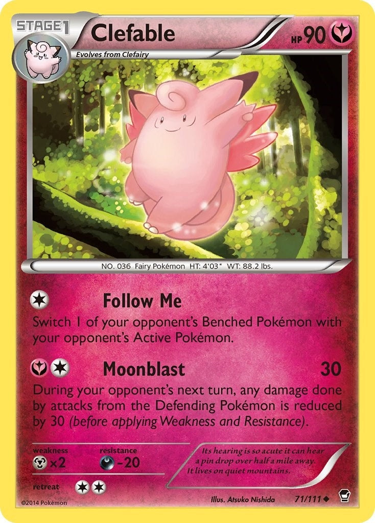 Image for Clefable (71/111) (XY - Furious Fists) (FFI) - Pokemon