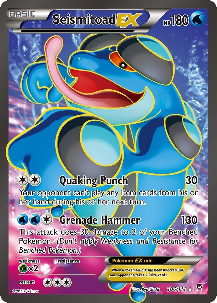 Image for Seismitoad EX (106 Full Art) (106/111) (XY - Furious Fists) (FFI) - Pokemon